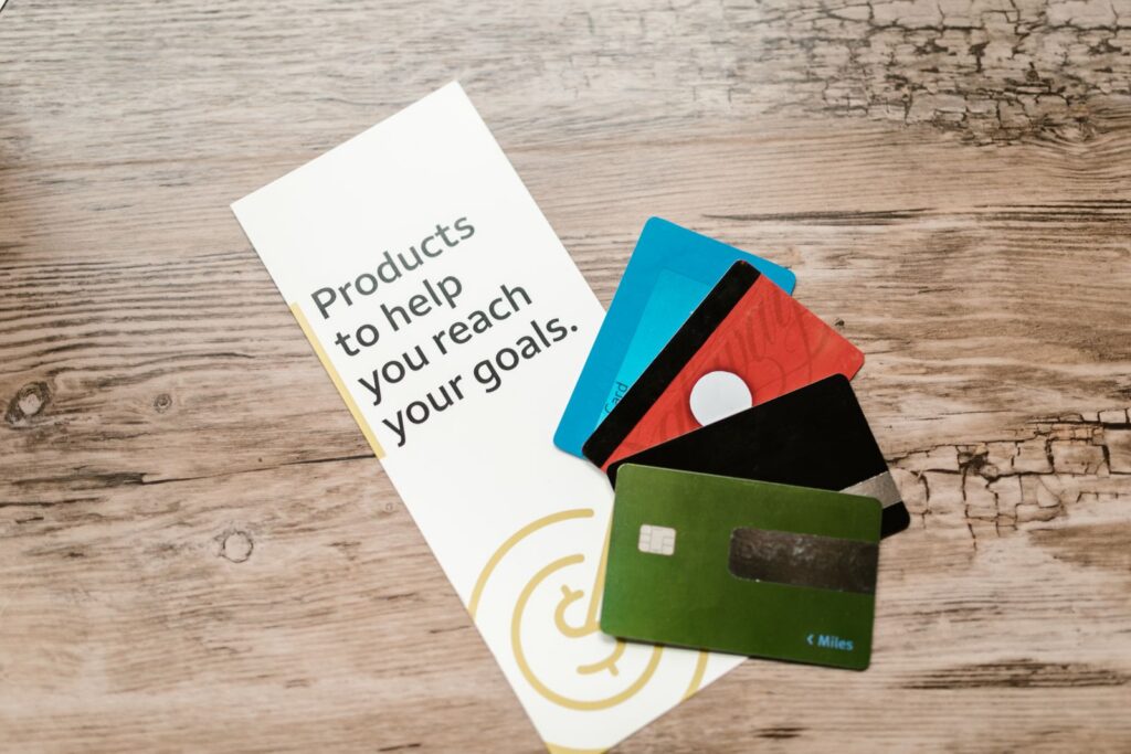 Credit card used for a car rental deposit at the counter